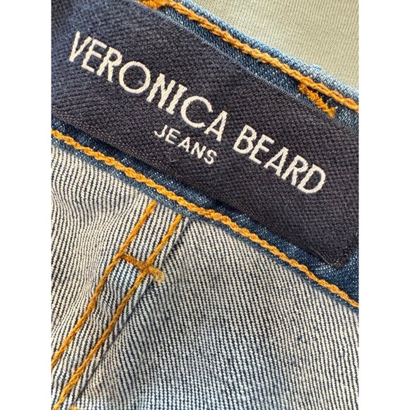 Veronica Beard Carly Kick Flare Denim Size 24 Crop High Rise Jeans NWT Cornflowe - Picture 3 of 12